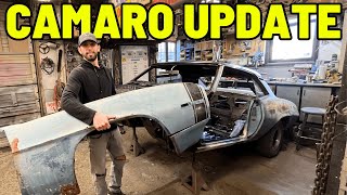 UPDATE! 1969 Camaro Barn Find Build  NEW METAL