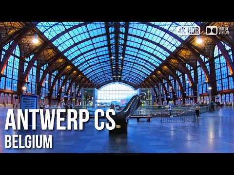 Antwerp Central Railway Station - 🇧🇪 Belgium [4K HDR] Walking Tour