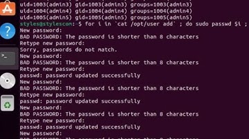 How to Create Multiple Users and Set Password for each User in Linux