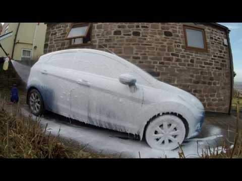 Autobrite heavy duty foam snow lance with magifoam and Nilfisk C110 amateur test in 4k