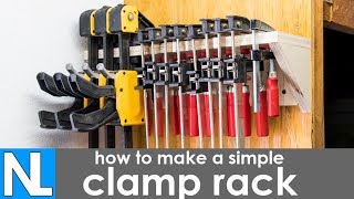 Essential workshop project - adding clamp racks to the shop to organize my tools. --------------------------------------------------------------------