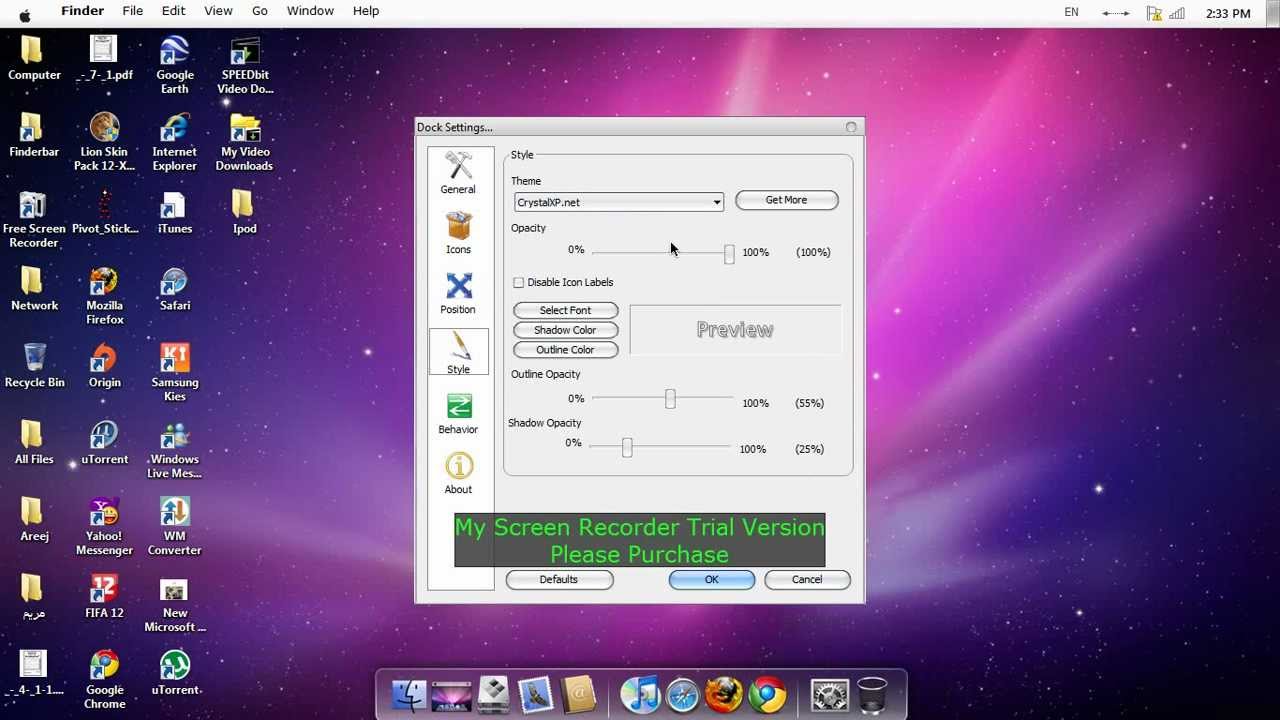 How to make windows 7 look like mac os x snow leopard part 1 - YouTube