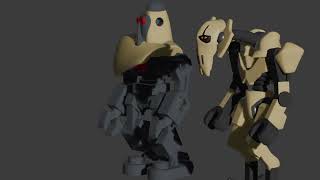 Lego Star Wars The Clone Wars Droid Army MecaBricks Blender Animation Test Render