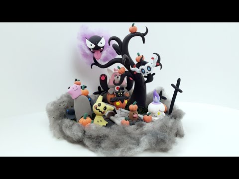 Video Pokemon Clay art : Halloween Diorama !! - youtube