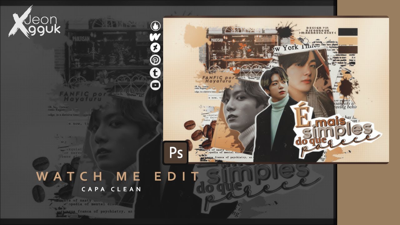 [WATCH ME EDIT #1] - CAPA DE FANFIC CLEAN - YouTube