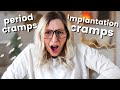 Implantation Cramping VS Period Cramping / Difference Between Implantation Cramps & Menstrual Cramps