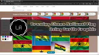 Full How to code Ghana National Flag by using Turtle Graphic Guide