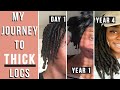 MY LOC JOURNEY| 1-4 YEARS| THICK LOCS!