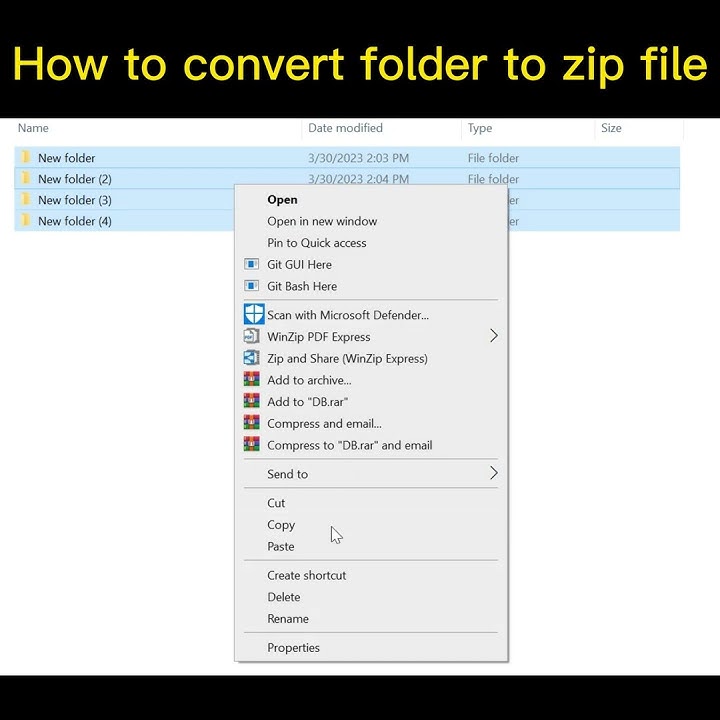 How to convert folder to zip file #shorts