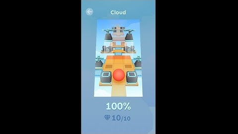 Rolling Sky - Tutorial Level Cloud 100% 10/10 Gems
