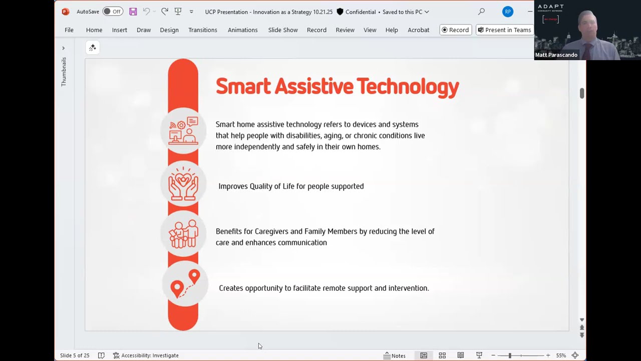 ADAPT's Innovation & Technology Partnerships - UCP National Topic Calls