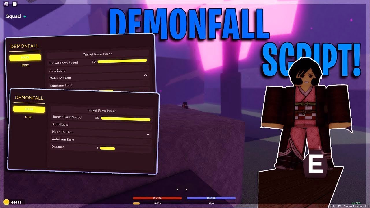 1 HACK!] Roblox Demonfall Script GUI : Auto Farm, Trinket Farm