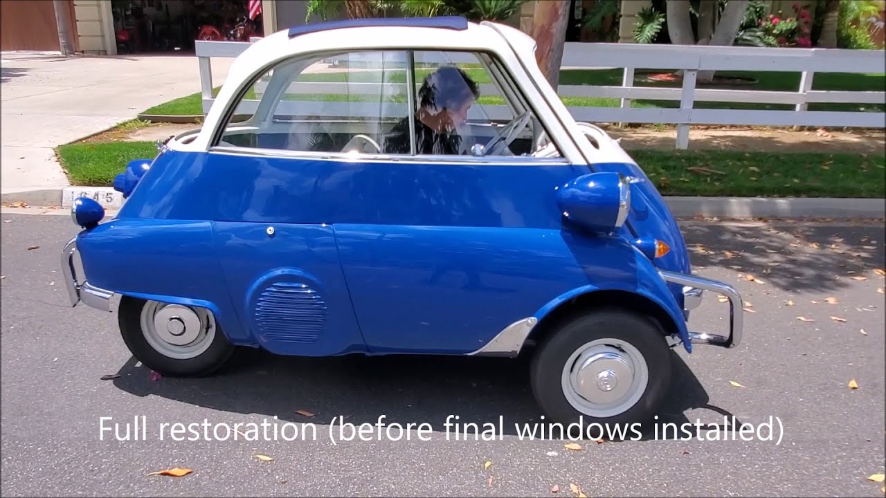 1957 BMW Isetta 300 micro car with a motorcycle engine, full restoration. Watch the build.