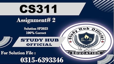 CS311 assignment 2 solution sp2023 cs311 assignment 2