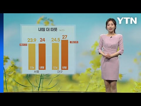 [날씨] 내일 더 따뜻...전국 대부분 오존 농도↑ / YTN