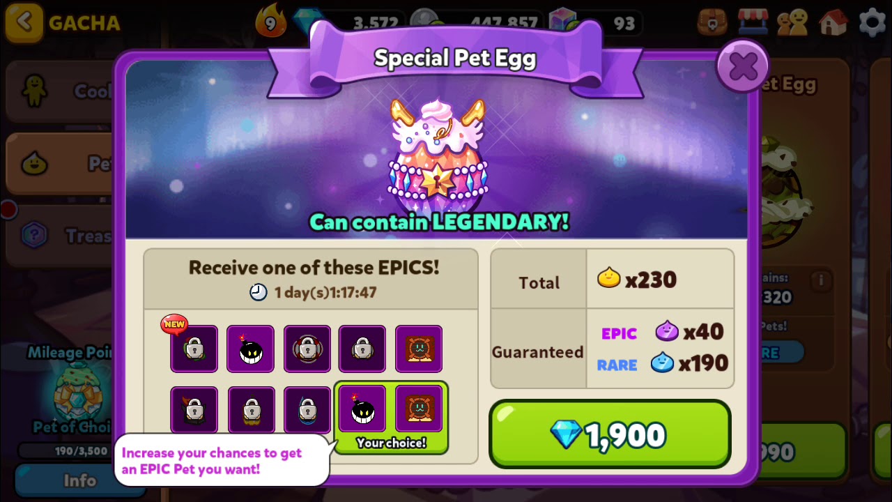 BUY SPECIAL EGG PET 1,900 DIAMOND! 