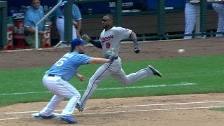 MIN@KC: Duffy fires to first to retire Nunez