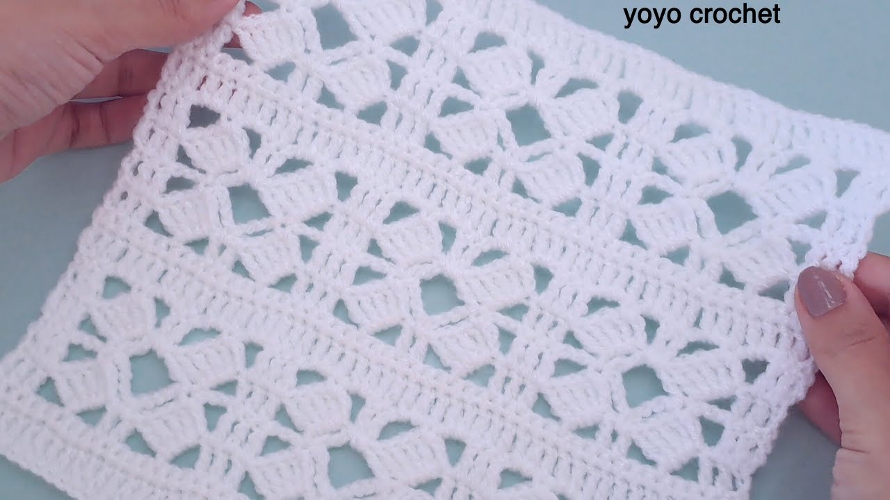 Вау, красивый узор для вязания крючком шаг за шагом