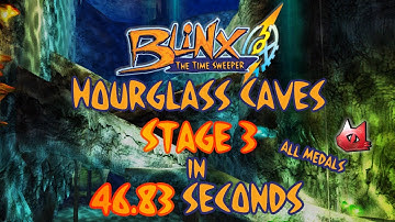 Blinx the Time Sweeper - Hourglass Caves - Stage 3 - All Cat Medals, Speedrun - 46.83s