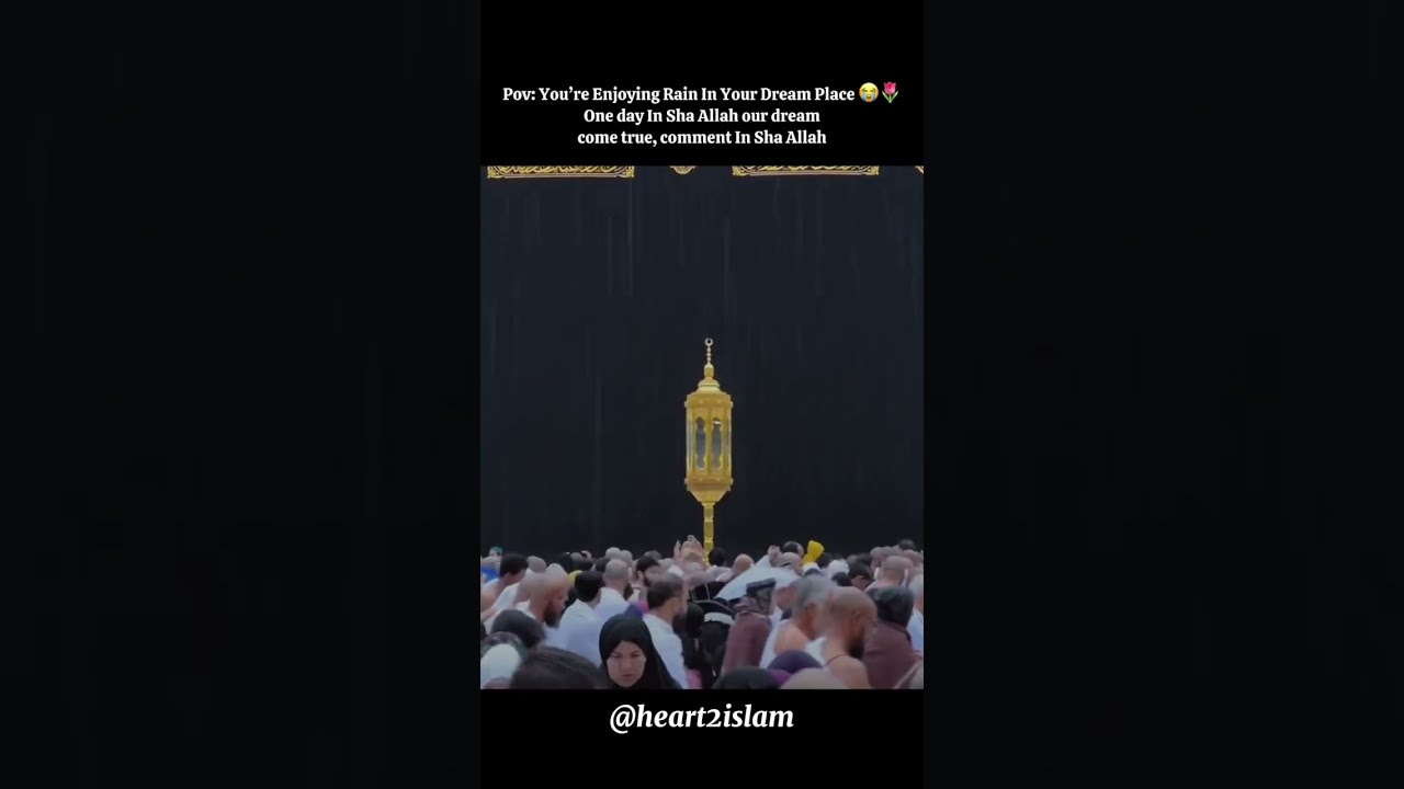 Your Enjoying Rain In Dream Place Fyp Viral Foryou Makkah Shorts Heart2islam