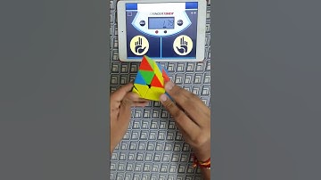 Solving a pyraminx      #cube #foryou #puzzle #rubikscube #puzzlecube #magic #rubik #shorts #cubing