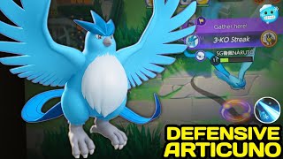 Playing New DEFENDER ARTICUNO with full DEFENSIVE BUILD 🥶 Pokemon Unite - NINZA PLAYS