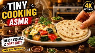 Tiny Cooking ASMR | Mini Cheesy Veggie Recipe with Soft Roti | Relaxing Miniature Cooking (4K) screenshot 3