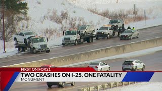 UPDATE: I-25 reopened near Monument after fatal crash