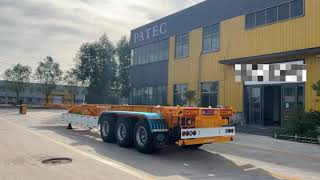 Container Chassis Trailer | 3 axles 40ft container skeletal trailer for the port transportation