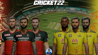 New Teams! - RCB vs CSK - IPL 2022 - Cricket 22 - RahulRKGamer screenshot 4