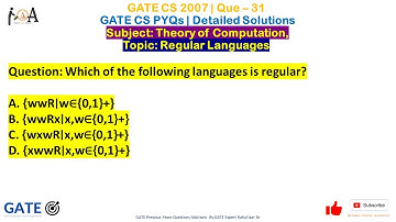 GATE CS 2007 | Question 31 | GATE CS PYQs | GATE CS MCQs | GATE CS Solutions