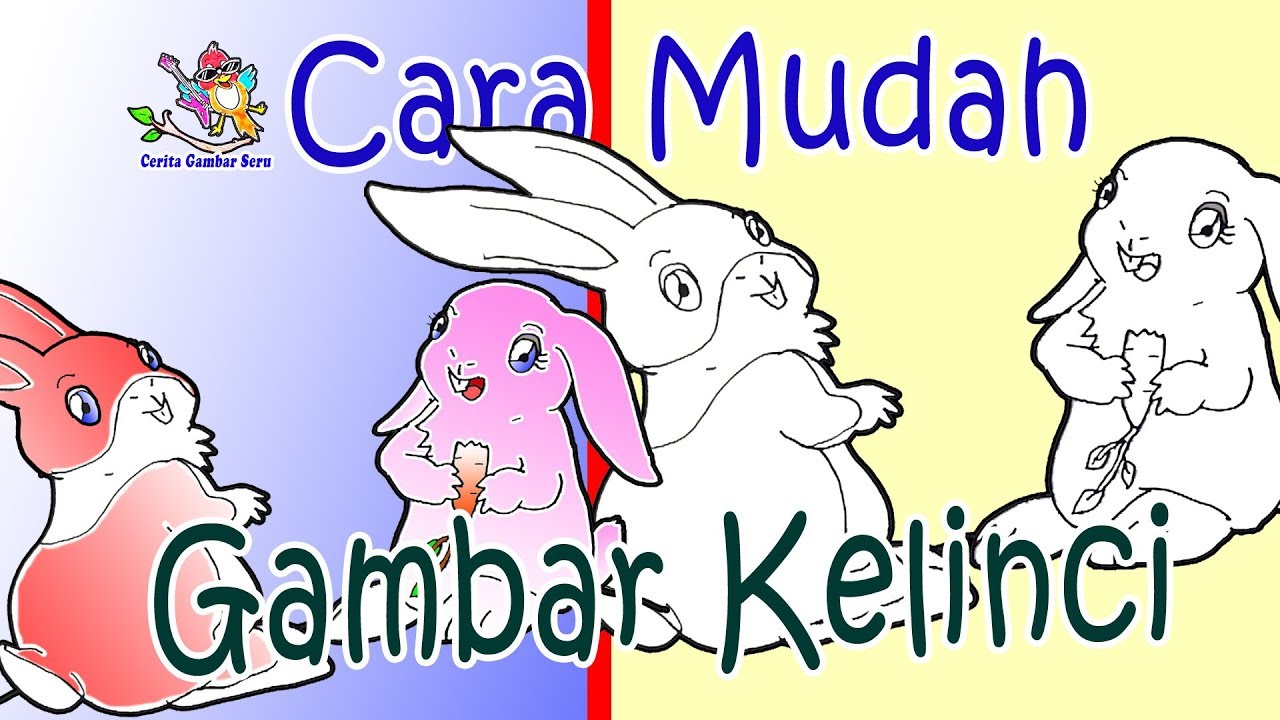 Cara Mudah Gambar Kartun Kelinci Lucu How To Easy Draw Cutes