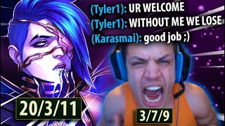 Tyler1 SCREAMING Top-Diff... But I HARD Carried Him | BOTH POVs - League of Legends