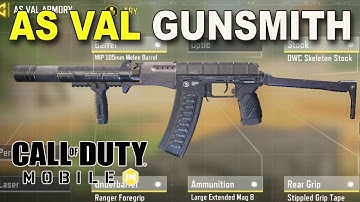 New AS VAL Assault Rifle Gunsmith & Gameplay in COD Mobile | Call of Duty Mobile