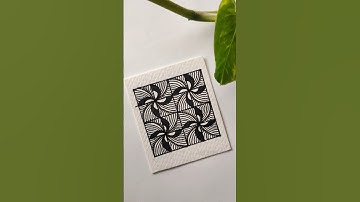 Draw with me / zentangle pattern #shorts #art #drawing #shortsfeed