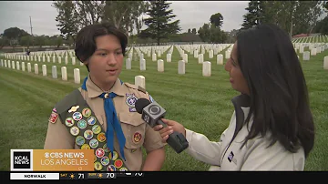 A talk with L.A. National Cemetery flag placement ceremony volunteer