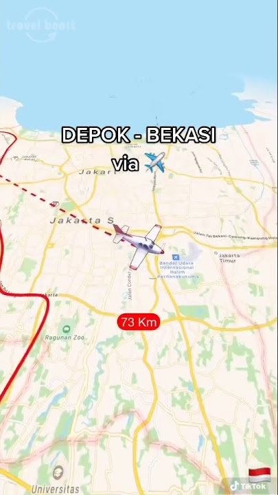 Ini jadinya kalau depok -bekasi naik pesawat