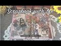 ASMR Two Gothic Journal: Black &amp; Red Vintage Spreads Ep. 54 #scrapbooking #papertherapy #journal