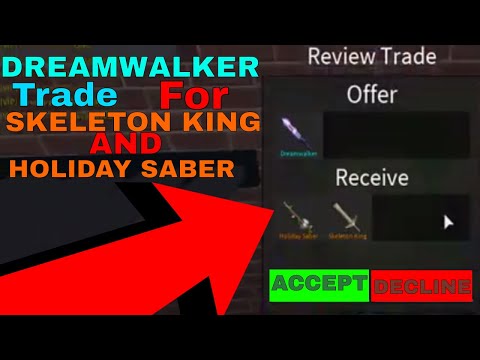 Trading My Dreamwalker For A Holiday Saber And A Skeleton King Roblox Assassins Trades - crafting the new dreamwalker roblox assassin update rarest
