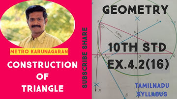 10th Std Maths Ex.4.2(16) Draw ∆PQR such that PQ= 6.8 cm, vertical angle is 50° and the bisector of