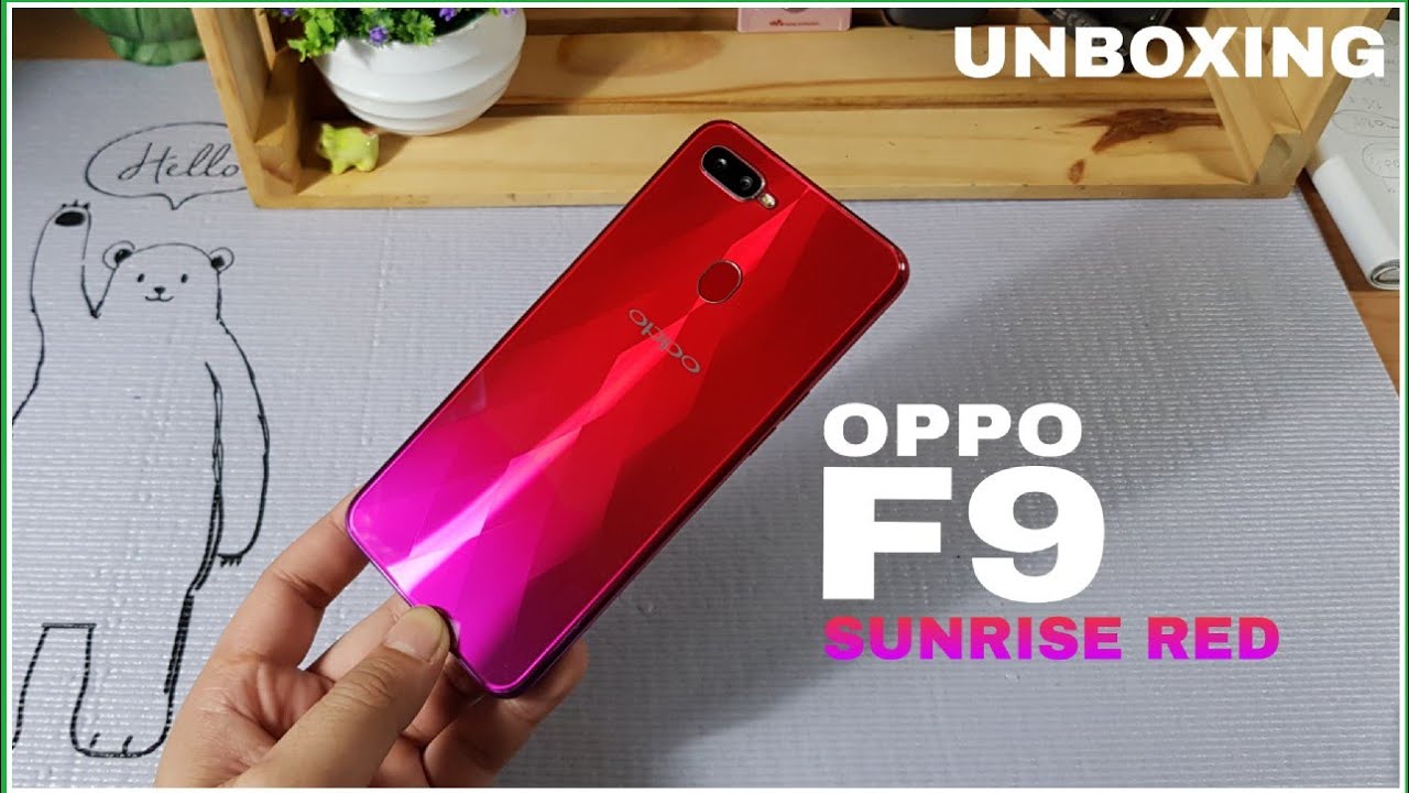 แกะกล อง Oppo F9 ส Sunrise Red แจ มแมวมาก Youtube