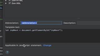 Live Template - Webstorm