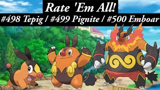 Tepig & Emboar Have Gone From Worst To...? Rate Em All Ep 498-500
