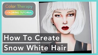 Digital Coloring Tutorial: How to create Snow White Hair | Color Therapy | Digital Art