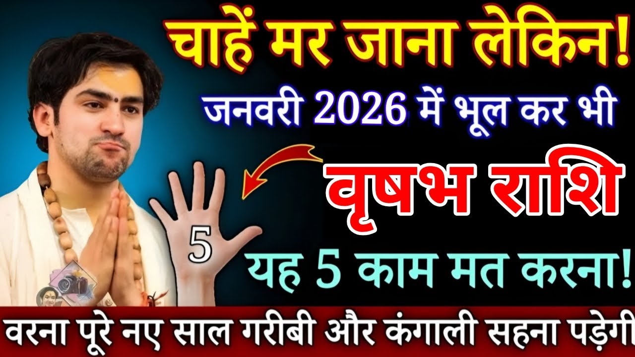 वृषभ राशि 3 से 31 जनवरी चाहें मर जाना पर यह 5 काम मत करना वरना पूरे साल कंगाली सहोगे /Vrishabh Rashi
