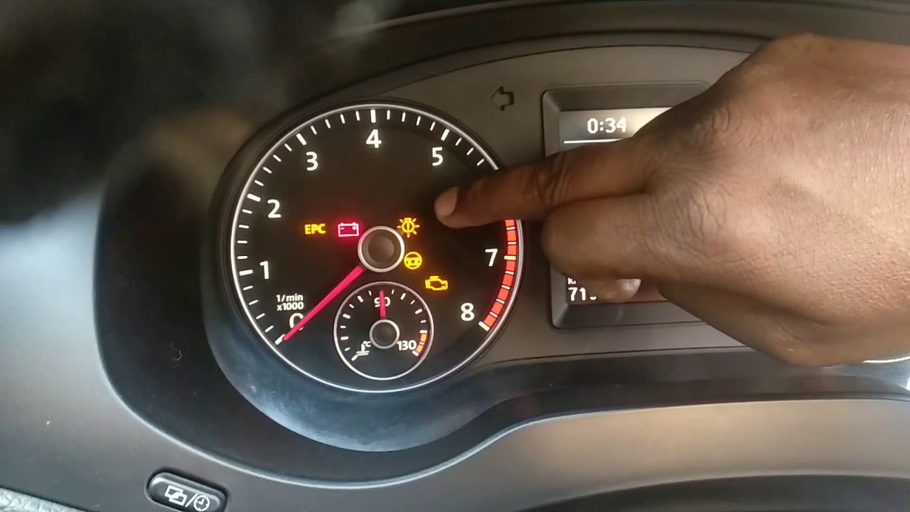 Bulb Warning Light On VW Car light failure Bulb Change - YouTube