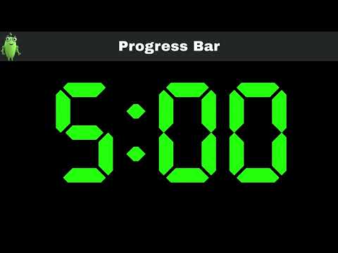 5 Minute Countdown Timer with Music and Progress Bar