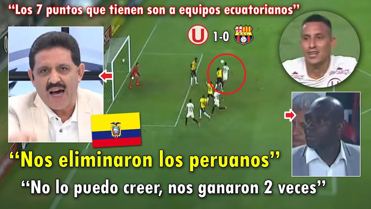 DEVASTADOS! PERIODISTAS ECUATORIANOS EXPLOTAN tras DERROTA ante UNIVERSITARIO VS BARCELONA 1-0 HOY