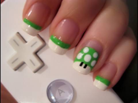 Mario Mushroom Nail Art