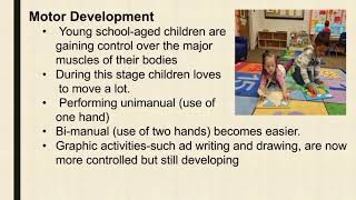 Module 18: Physical Development of Primary Schoolers